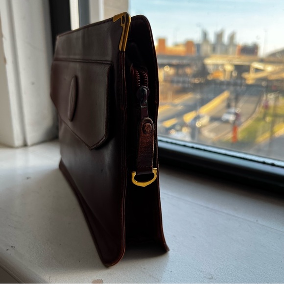 Vintage Cartier Portfolio w/ Matching Wallet, Burgundy Leather & Gold Hardware - Picture 13 of 13